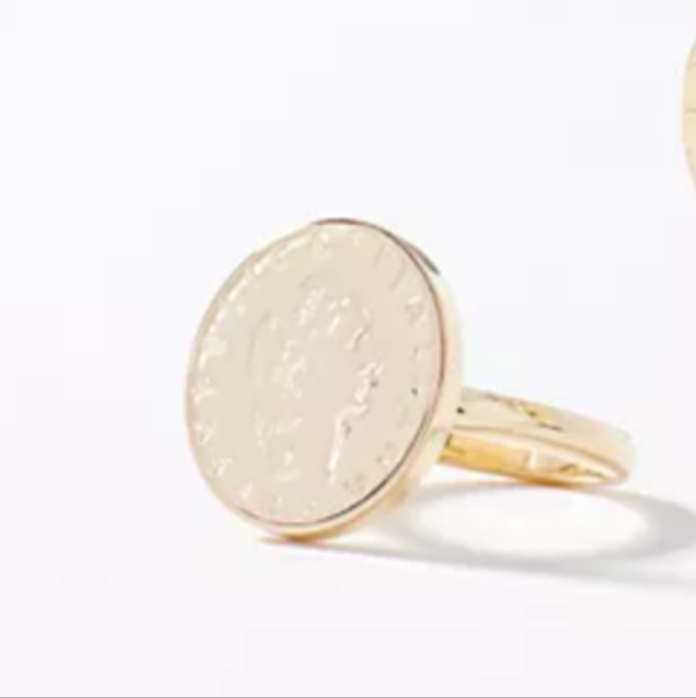 EternaGold Mini 50-Lire Coin Ring yellow gold 14k